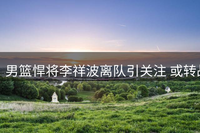 男篮悍将李祥波离队引关注 或转战NBL开启新篇章